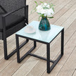 3-Piece Outdoor Furniture Set – PE Rattan – Black – Easy to Assemble