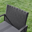 3-Piece Outdoor Patio Furniture Set – PE Rattan – Black – Easy to Assemble
