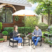 3-Piece Patio Furniture Set – Metal & Fabric – Grey & Beige – Versatile for Outdoor Use