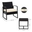 3-Piece Patio Furniture Set – Metal & Fabric – Grey & Beige – Versatile for Outdoor Use