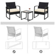 3-Piece Patio Furniture Set – Metal & Fabric – Grey & Beige – Versatile for Outdoor Use