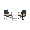 3-Piece Garden Furniture Set – Durable Material – Grey – Includes Table