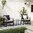3-Piece Garden Furniture Set – Durable Material – Grey – Includes Table