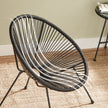 Outdoor Seating Set – Steel and Glass – White – Includes 2 Acapulco Chairs and Table