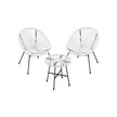 3-Piece Patio Set – Rattan – Beige – Includes Acapulco Chairs and Table