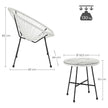 3-Piece Patio Set – Rattan – Beige – Includes Acapulco Chairs and Table