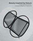3-Piece Garden Bistro Set – Metal – Ink Black – Acapulco Chairs with Side Table