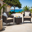Garden Furniture Set – Polyrattan – Brown and Taupe – Outdoor Patio Furniture for Balcony and Backyard