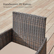 Garden Furniture Set – Polyrattan – Brown and Taupe – Includes Coffee Table