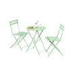 3-Piece Folding Bistro Set - 21.9L - Steel - Weather-Resistant - Space-Saving Design