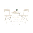 3-Piece Folding Bistro Set - 21.9L - Steel - Weather-Resistant - Space-Saving Design