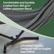 Double Hammock with Stand – Fabric – Black and Beige – 529 lb Load Capacity