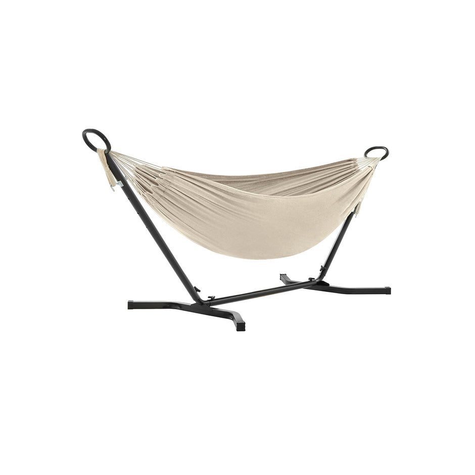Hammock with Stand – Metal – Grey – Adjustable Height and Portable, 240 kg Load Capacity