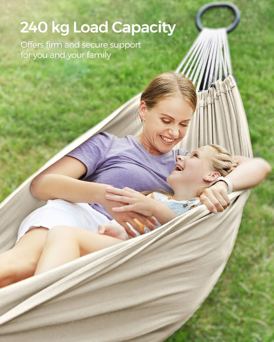 Hammock with Stand – Metal – Grey – Adjustable Height and Portable, 240 kg Load Capacity