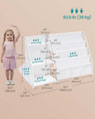 Kids Bookshelf – Engineered Wood – White – Toy Organizer with Side Pocket