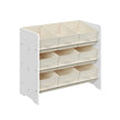 Kids Toy Organiser – Non-Woven Fabric – Cloud White – 9 Spacious Boxes