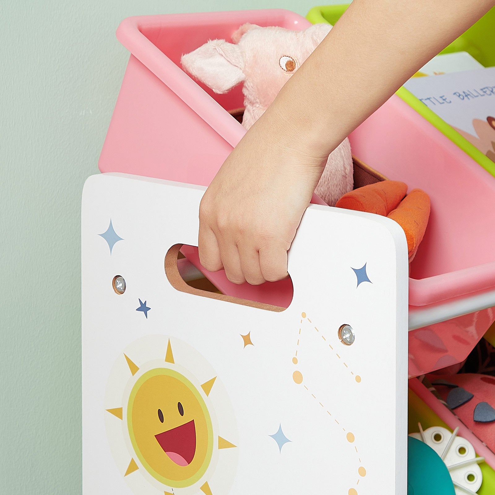 Toy Organiser – PP – White – 16 Removable Containers