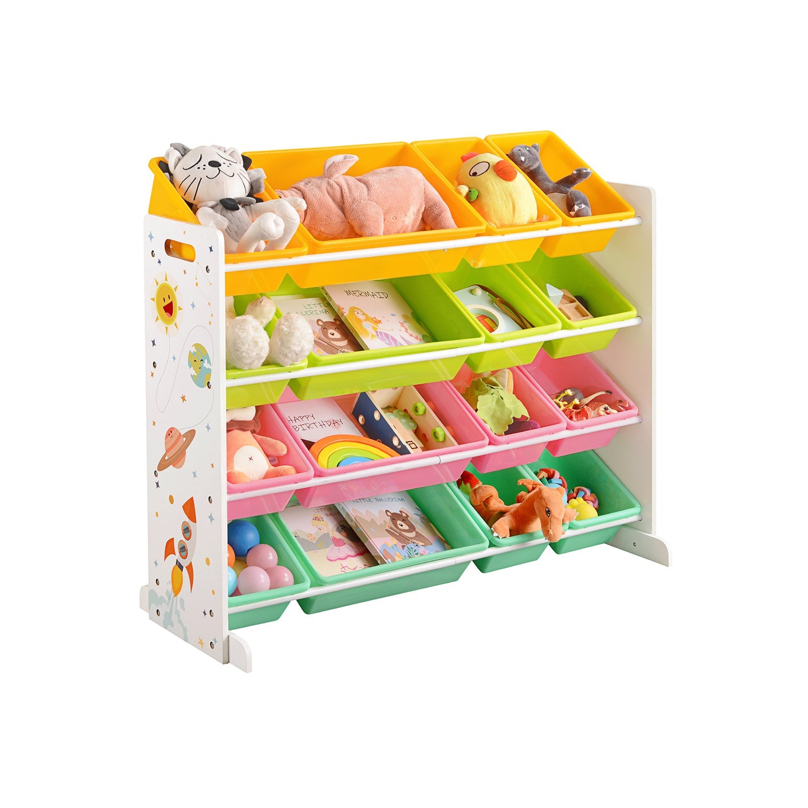 Toy Organiser – PP – White – 16 Removable Containers