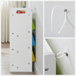Toy Organizer – Wooden Frame – White – 9 Removable Non-Woven Fabric Bins and Bookshelf for Kid's Storage