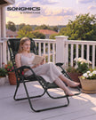 Folding Zero Gravity Reclining Chairs - 2 Chairs - PP Plastic, Steel - Adjustable Headrest, Tray