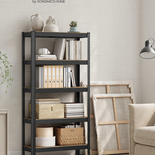 Storage Shelf – Reinforced Steel – Silver – 5-Tier Adjustable Design, Max Load 875 kg (175 kg per Tier), Set of 2