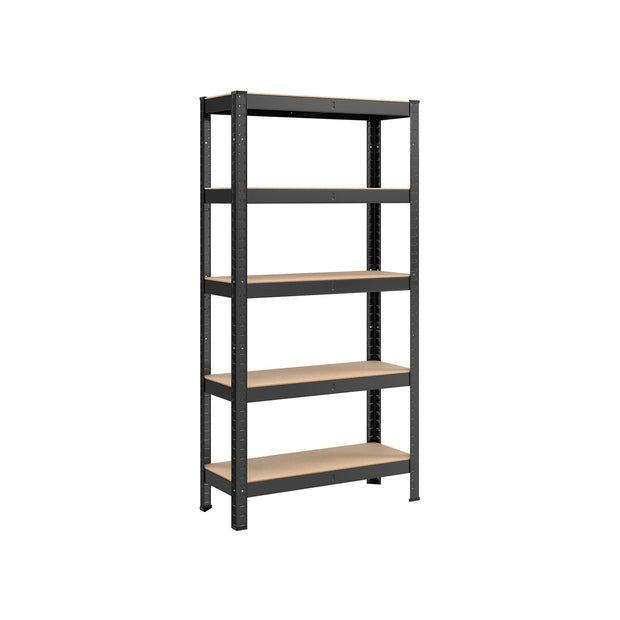 Storage Shelf – Reinforced Steel – Silver – 5-Tier Adjustable Design, Max Load 875 kg (175 kg per Tier), Set of 2