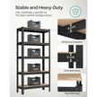 5-Tier Shelving Unit – Reinforced Steel – Black – 650 kg Maximum Load