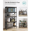 5-Tier Shelving Unit – Reinforced Steel – Black – 650 kg Maximum Load