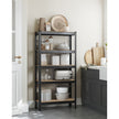 5-Tier Shelving Unit – Reinforced Steel – Black – 650 kg Maximum Load