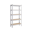 5-Tier Shelving Unit – Reinforced Steel – Silver – 875 kg Capacity