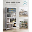 5-Tier Shelving Unit – Reinforced Steel – Silver – 875 kg Capacity