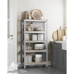5-Tier Shelving Unit – Reinforced Steel – Silver – 875 kg Capacity