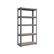 5-Tier Steel Shelving Unit – Reinforced Steel – Slate Grey – Adjustable Shelves, Max Load 875 kg