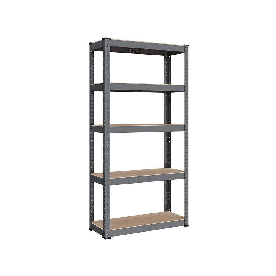 Storage Shelf – Reinforced Steel – Silver – 5-Tier Adjustable Design, Max Load 875 kg (175 kg per Tier), Set of 2