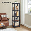 5-Tier Shelving Unit – Steel – Rustic Brown and Black – 400 kg Load Capacity