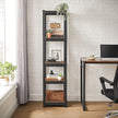 5-Tier Shelving Unit – Steel – Rustic Brown and Black – 400 kg Load Capacity