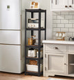 5-Tier Shelving Unit – Steel – Rustic Brown and Black – 400 kg Load Capacity