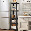 Set of 2 Industrial Shelving Units – Particle Board and Metal – Rustic Brown and Black – Adjustable Storage with 400 kg Load Capacity