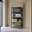 5-Tier Garage Storage Shelving – Metal – Black – Heavy-Duty Load Capacity