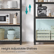 5-Tier Garage Storage Shelving – Metal – Black – Heavy-Duty Load Capacity