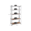 Set of 2 Garage Shelving Units – Steel – Silver – 5-Tier Adjustable Shelves, Max Load 875 kg