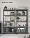 5-Tier Steel Shelving Unit – Steel – Grey – Adjustable Shelves, Max Load 875 kg