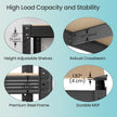 5-Tier Storage Shelves – Metal – Silver/Greige and Black/Rustic Brown – Adjustable with Boltless Assembly