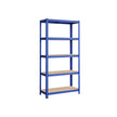 5-Tier Shelving Unit – Steel – Blue – Adjustable Shelves, Max. Load 875 kg