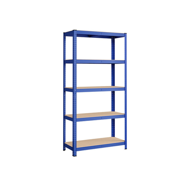 5-Tier Shelving Unit – Steel – Blue – Adjustable Shelves, Max. Load 875 kg