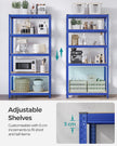 5-Tier Shelving Unit – Steel – Blue – Adjustable Shelves, Max. Load 875 kg