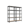 Set of 2 Shelving Units – Reinforced Steel – Dove Grey – 5-Tier Adjustable Storage Racks