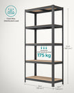 Set of 2 Shelving Units – Reinforced Steel – Dove Grey – 5-Tier Adjustable Storage Racks