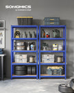 Set of 2 Heavy Duty Steel Shelving Units – Silver – 5-Tier Adjustable Design – Max Load 875 kg