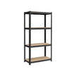 4-Tier Shelving Unit – Steel – Black – Heavy-Duty, 520 kg Capacity